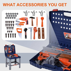 ست میز جعبه ابزار اسباب بازی با دریل کد 21-008 Super Tool Toys_اسباب بازی